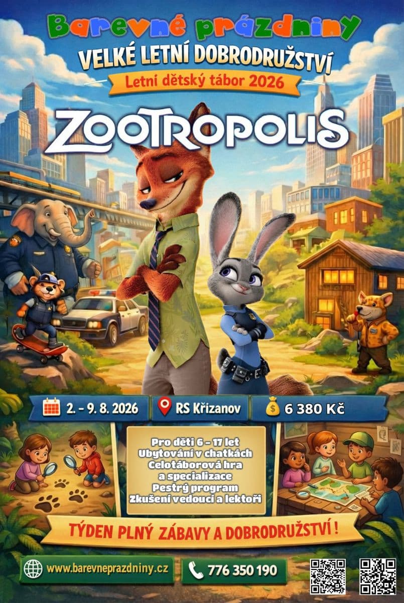 Letní dětský tábor Zootropolis 