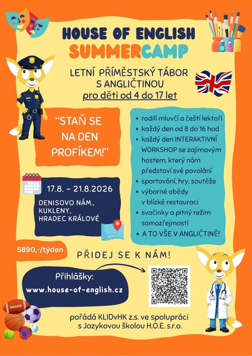 Letní příměstský tábor s angličtinou