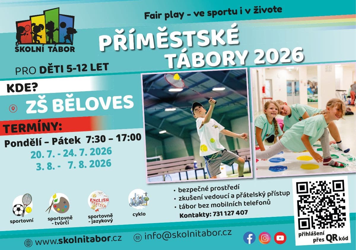 Školní tábor – příměstský tábor ZŠ Běloves, Náchod